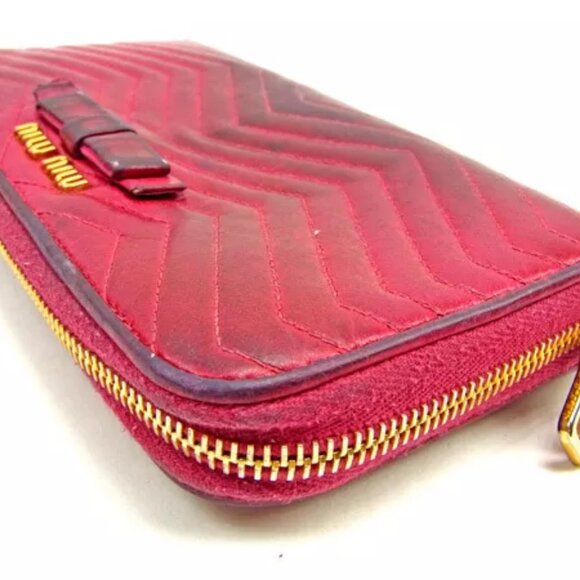 miumiu Wallet Purse Long Wallet Pink Woman Authentic Used - Picture 6 of 6